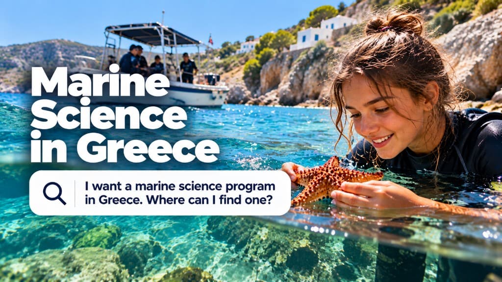 Marine Science in Greece. Search: I want a marine science program in Greece. Where can I find one?