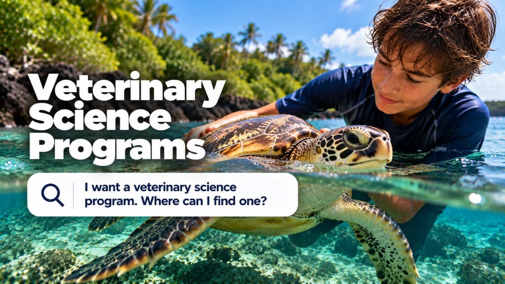 Veterinary Science Programs. Search: I want a veterinary science program. Where can I find one?