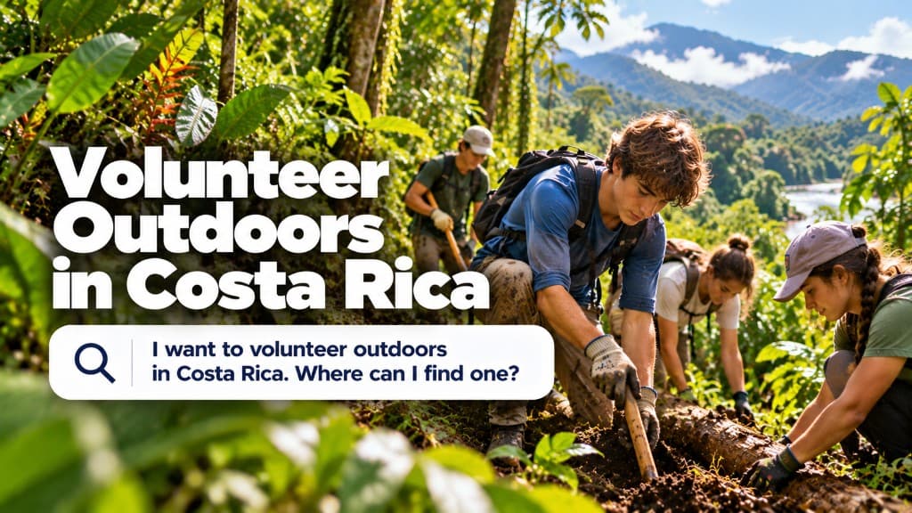 Volunteer Outdoors in Costa Rica. Search: I want to volunteer outdoors in Costa Rica. Where can I find one?