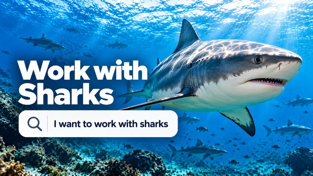 Work with Sharks. Search: I want to work with sharks.