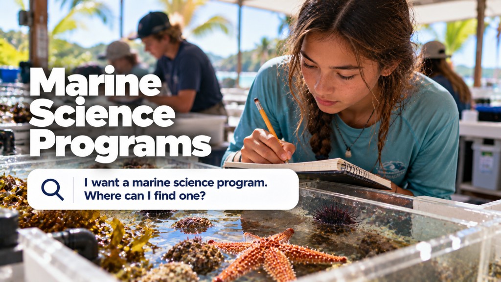 Teen summer program search: I want a marine science program. Where can I find one?